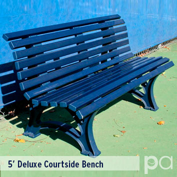 Deluxe Courtside Bench - 5' White