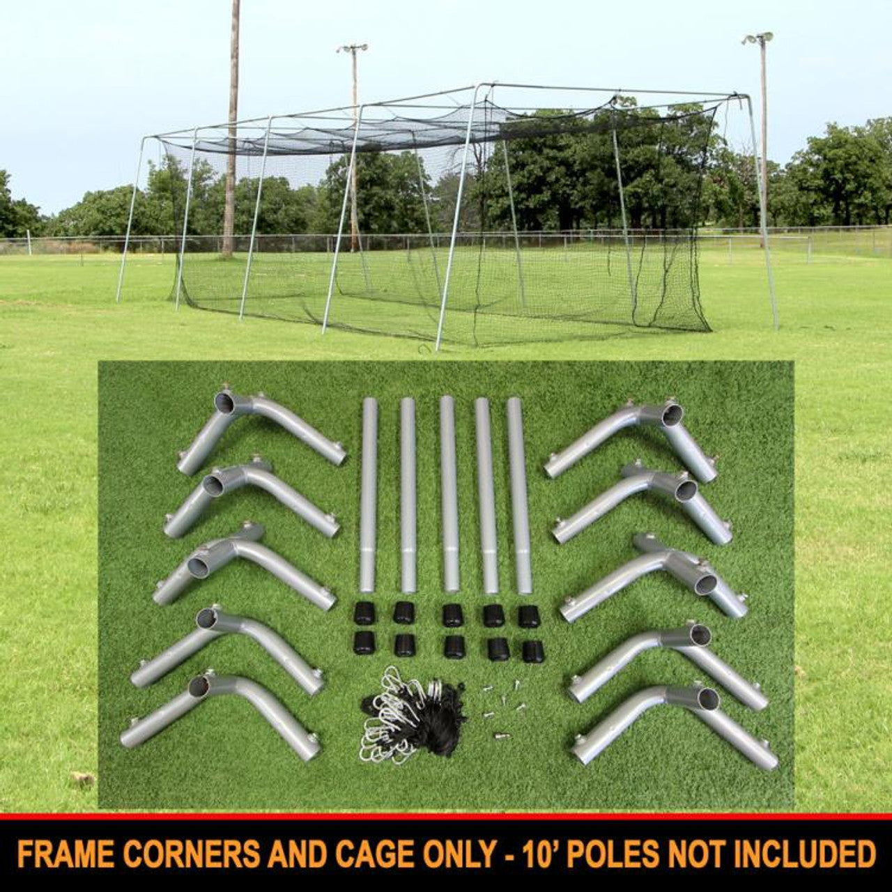Cimarron 70x12x12 #24 Batting Cage & Frame Corners (10' Poles Not Included)