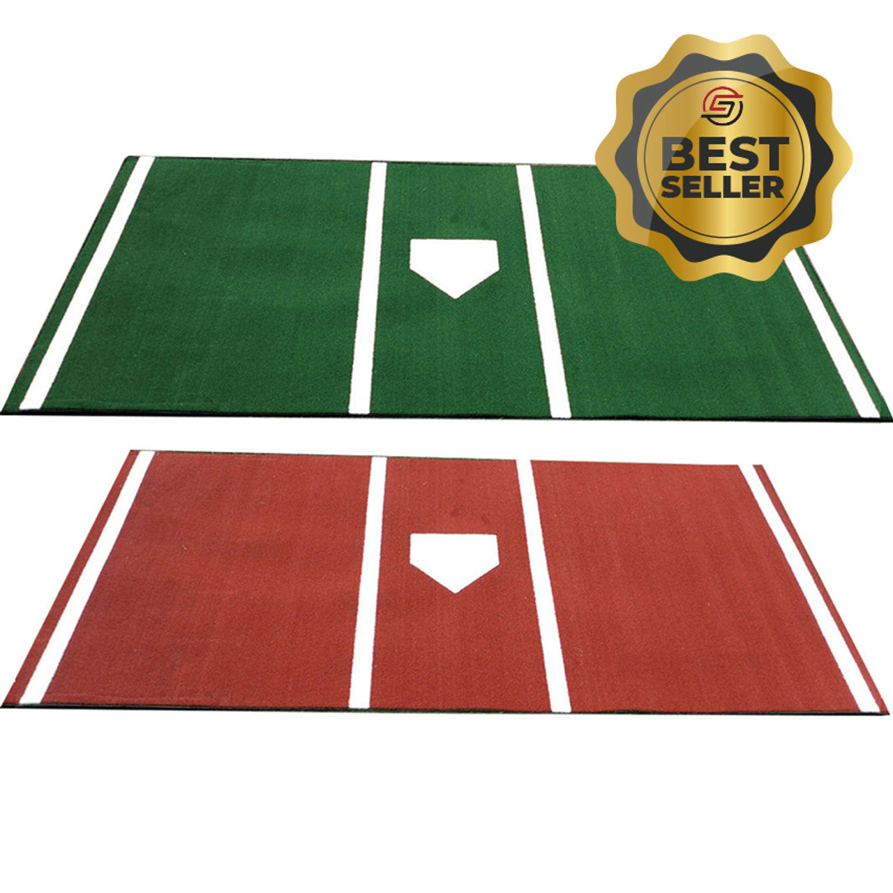 Cimarron Deluxe 6x12 Home Plate Mat w Throw Down Home Plate - Clay
