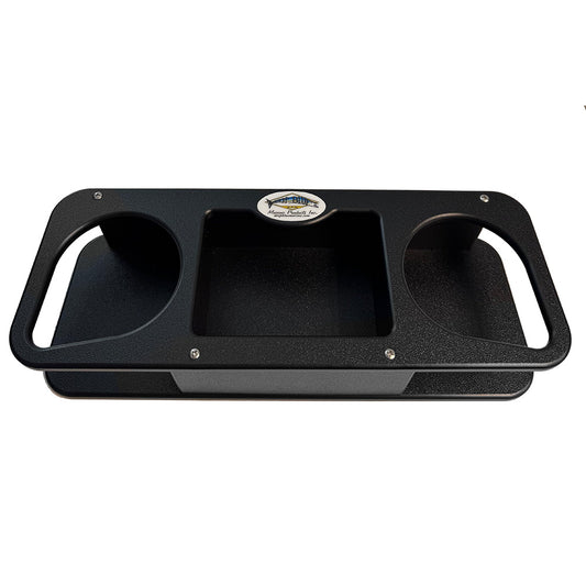 Deep Blue Marine Double Cup Holder w/Suction Cups - Black [MB-2B]