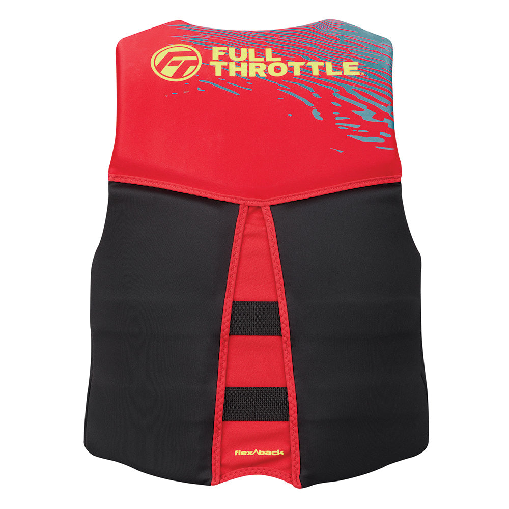 Full Throttle Men's Rapid-Dry Flex-Back Life Jacket - S - Red/Black [142500-100-020-26]