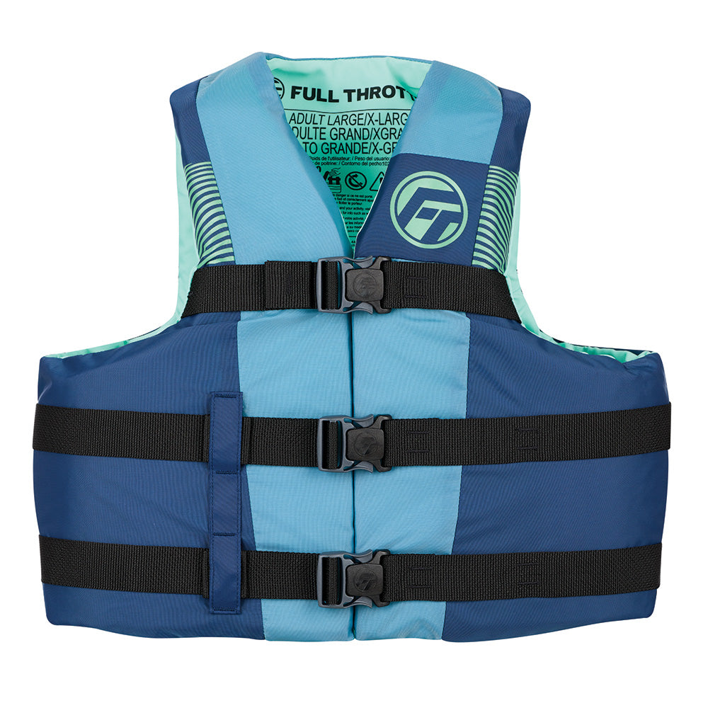 Full Throttle Adult Nylon Life Jacket - L/XL - Blue [112200-500-050-26]