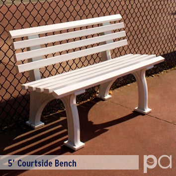 Courtside Bench - 5' White