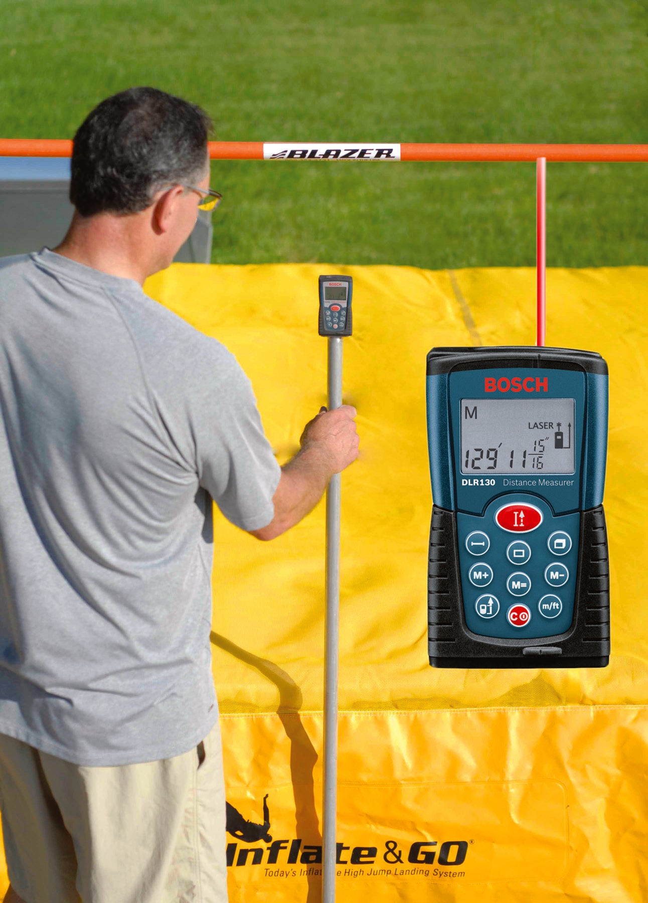 Laser Measuring Staff For Pole Vault And High Jump