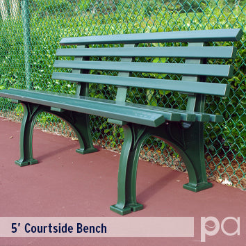 Courtside Bench - 5' White