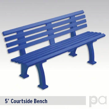 Courtside Bench - 5' White