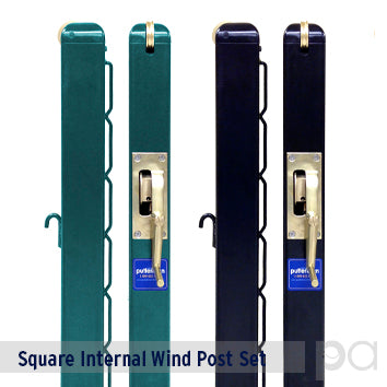 Square Internal Wind Post Set (3" SQ.) - Black