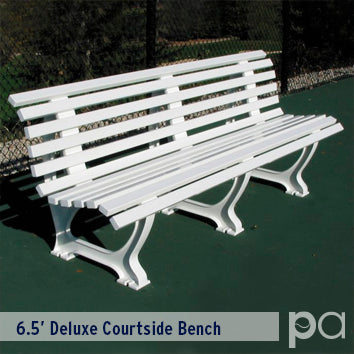 Deluxe Courtside Bench - 6-1/2' Green