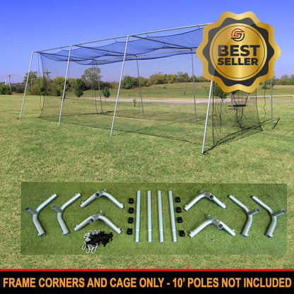 Cimarron 50x12x10 #24 Batting Cage & Frame Corners (10' Poles Not Included)