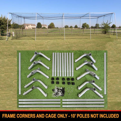 Cimarron 50x12x10 #24 Batting Cage & Frame Corners (10' Poles Not Included)