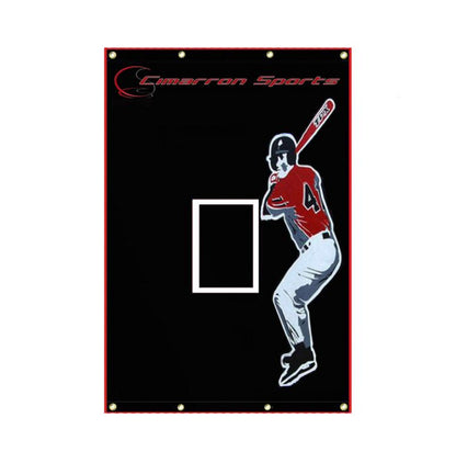 70x14x12 Commercial 2" Stand Alone Frame, 70x14x12 Commercial #45 Batting Cage Net, 7x4 #84 L-Net & Commercial Frame, 5x7 Vinyl Backstop w Batter's Image & Pro 6x12 Homeplate Mat