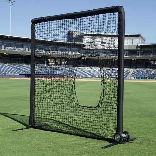 Cimarron 7x7 #42 Softball Net and Commercial Frame with Wheels and Padding