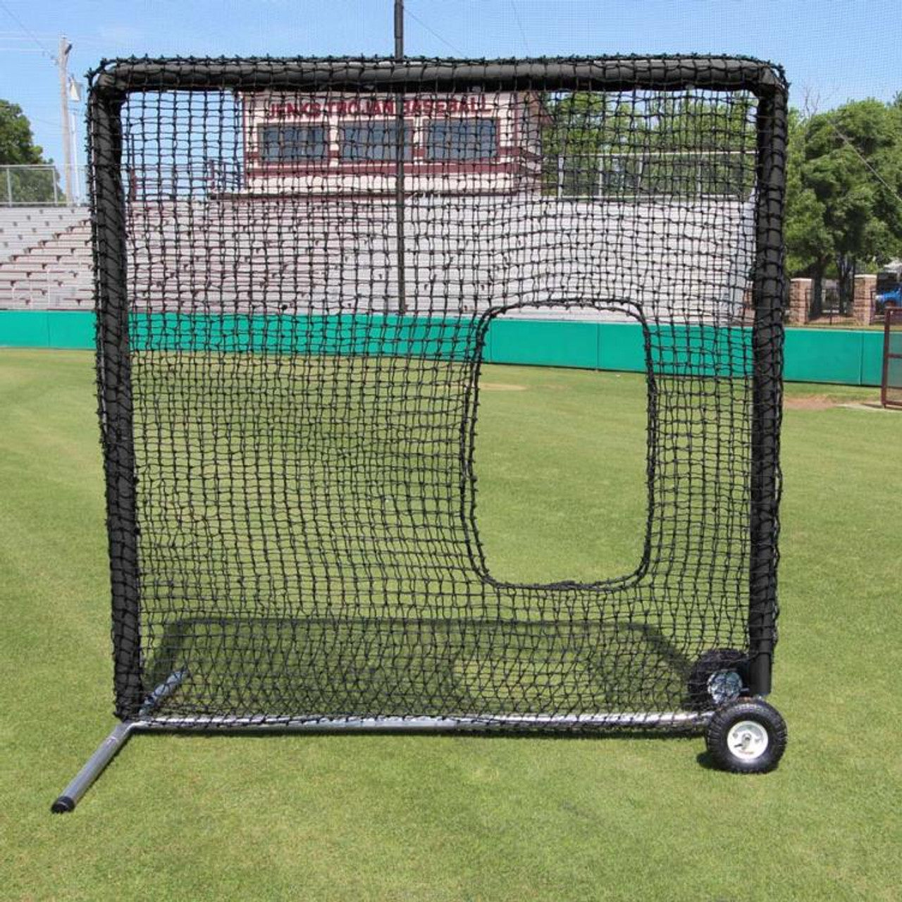 Cimarron 7x7 #84 Premier Softball Net and Frame with Wheels