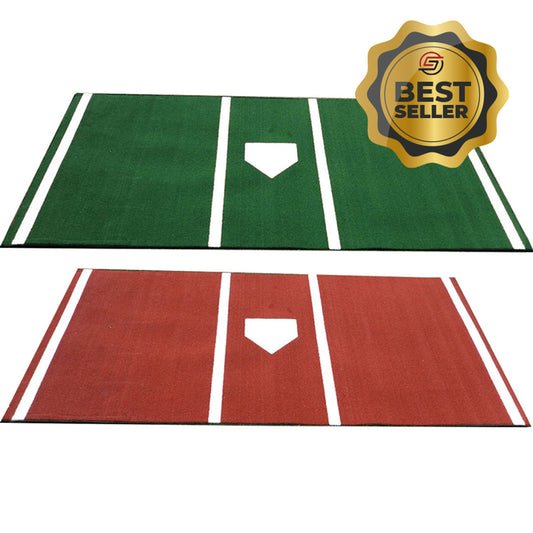 Cimarron Deluxe 7x12 Home Plate Mat w Throw Down Home Plate - Clay