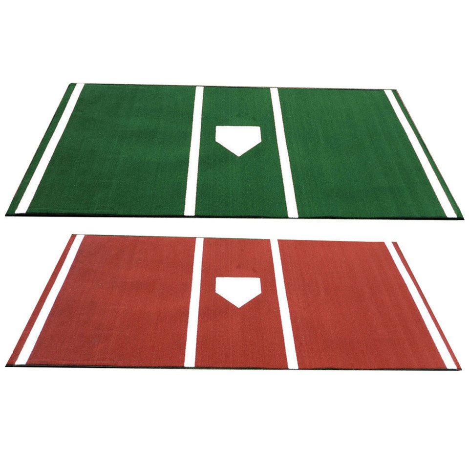 Cimarron Pro 7x12 Home Plate Mat w Inlaid Home Plate - Green