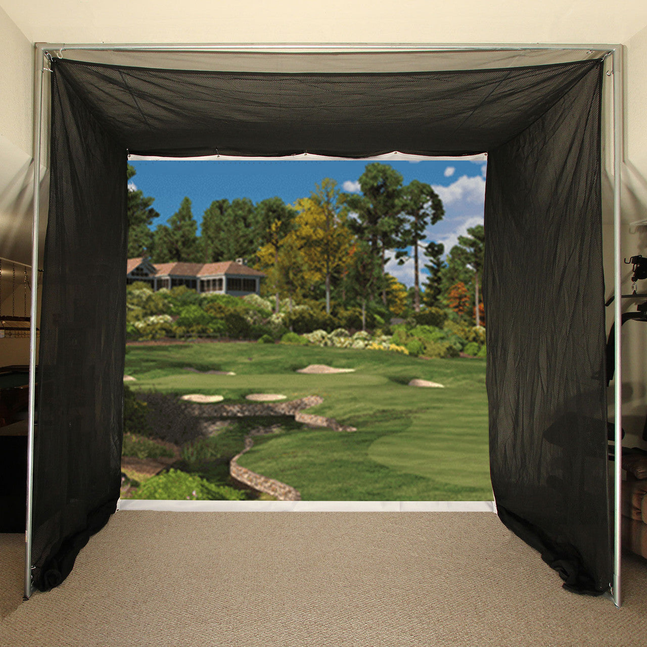 Cimarron 5x10x10 Tour Simulator Golf Net with Complete Frame ** Delivery of 10' Poles Included