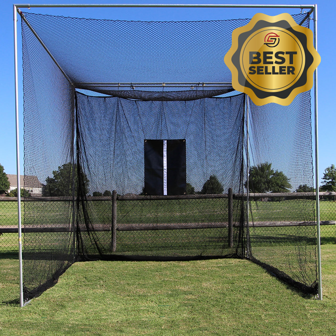 Cimarron 10x10x10 Masters Golf Net with Complete Snap Pin Frame