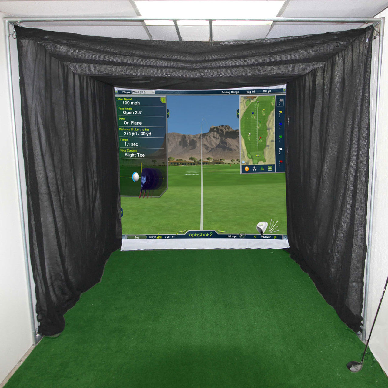 Cimarron Masters Tour Simulator Golf Net with Complete Frame ** Delivery of 10' Poles Included