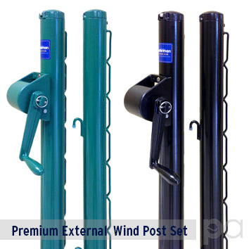 External Wind Post Set (2 7/8" D.) - Black